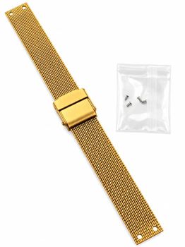 Bransoleta do zegarka B64408 – stalowa złota 14 mm, mocowanie na śrubki (1).jpg